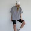100% Cotton Round Neck Solid Color T-shirt Women's Short Sleeved Top