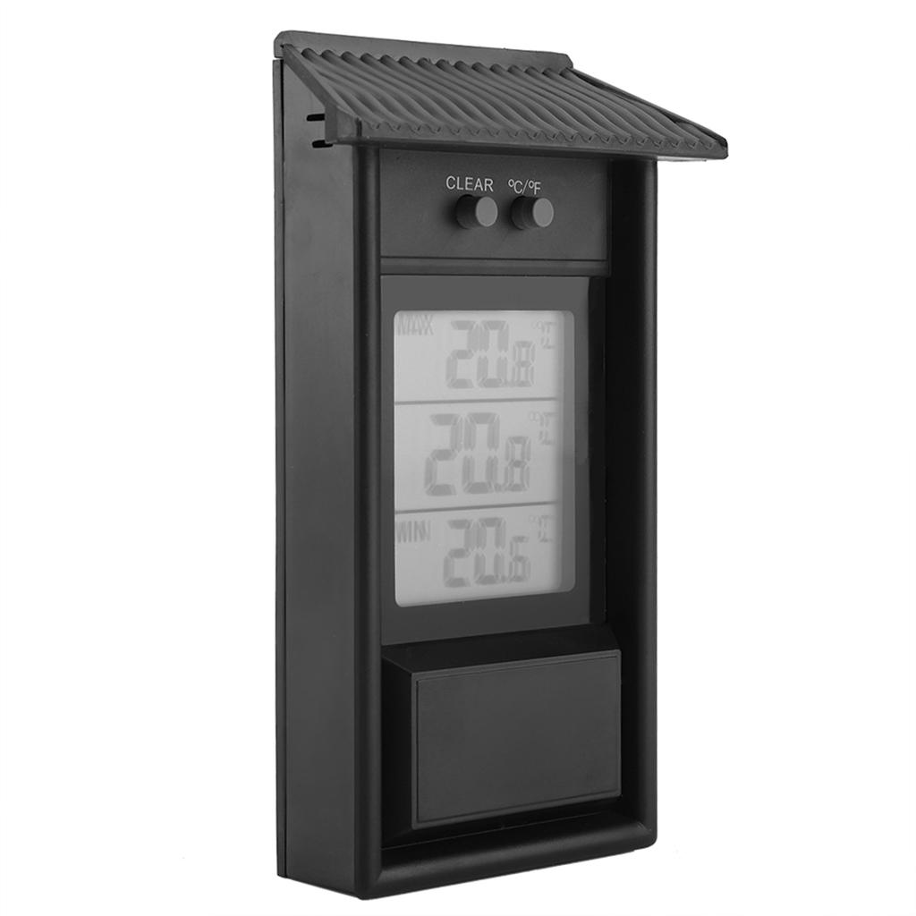 Digital Hygrometer Indoor ThermometerWaterproof tester temperature controller(Black)