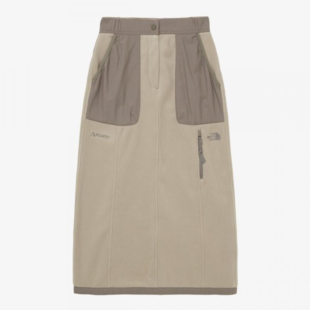The North Face Women Denali Fleece Skirt Light Beige Nk6fr55b LIGHT BEIGE/65