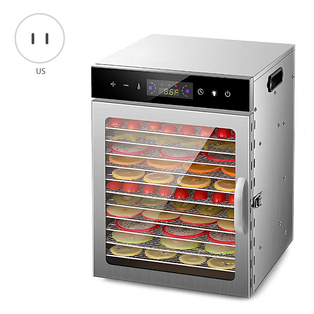 Dehydrators for Food and Jerky with 24H Timer and Light, 6 Drying Racks 800W 30 90 celsius Vegetable Fruit Dehydrator