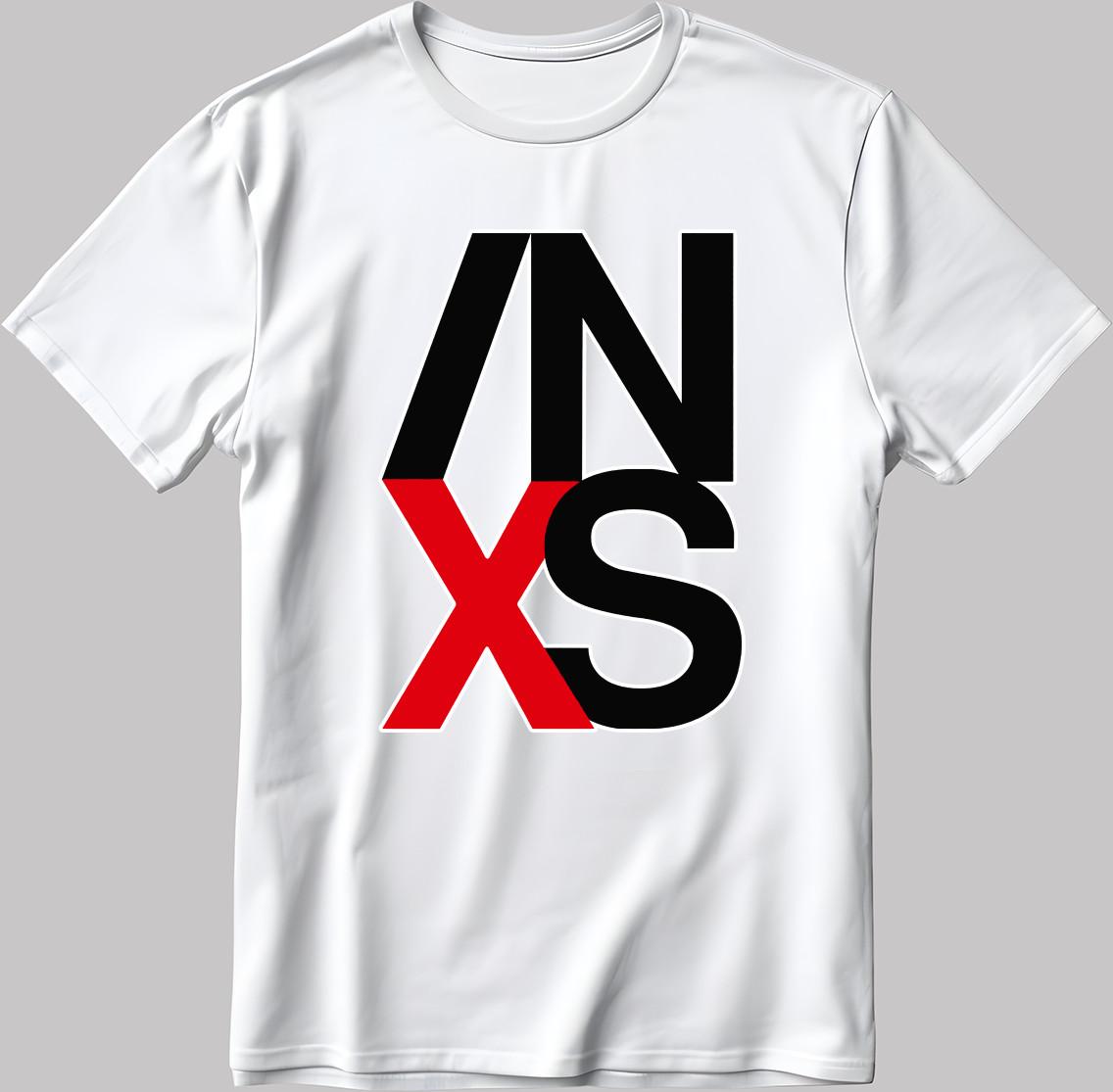 INXS Big logo Short Sleeve White-Black Men s / Women s T Shirt Mens Womens Tees Top K10A 2XL