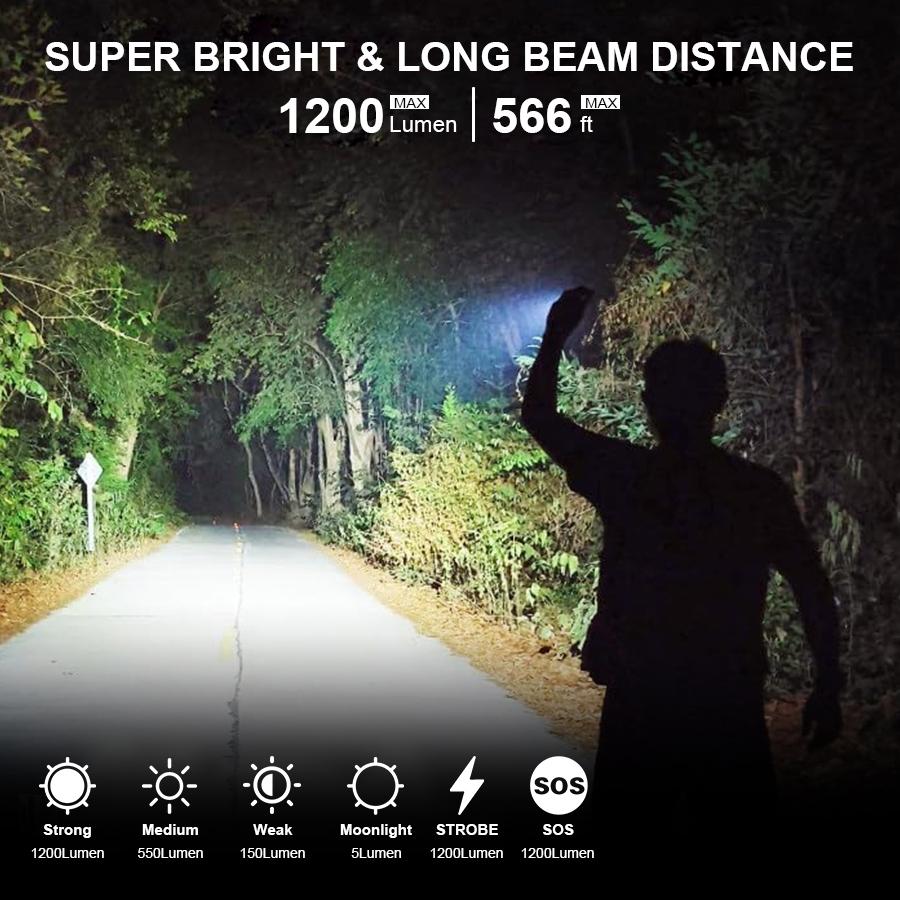 High Power LED Flashlights with Pen Clip Portable Tactical Torch Aluminum Alloys Waterproof Lantern for Outdoor Home Use 21700