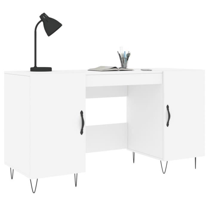 VidaXL Bureau blanc 140x50x75 cm bois d'ingénierie 829540