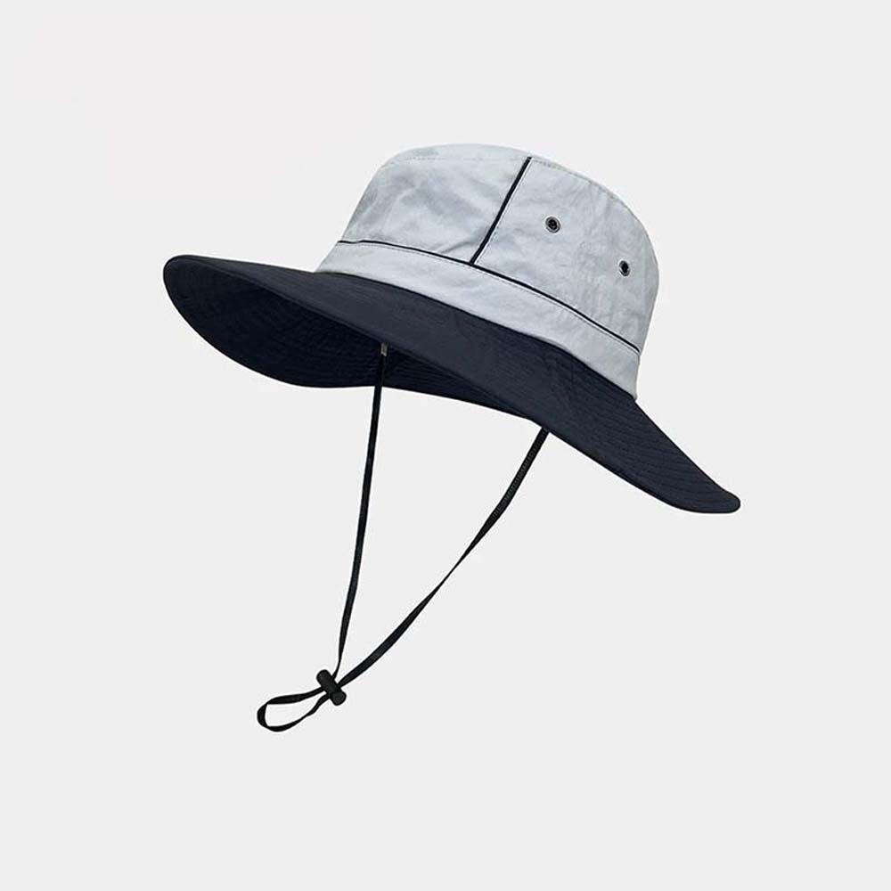 Portable Summer Alpine Hat Windproof Rope Women Hiking Cap Foldable Bucket Cap  Spring