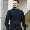 Men's Long Sleeve T-Shirt Half Zipper Long Sleeve Pullover Breathable Wearable Long Sleeve