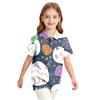 Girls' School Uniform Printed T-Shirt for Back To School Casual Wear
