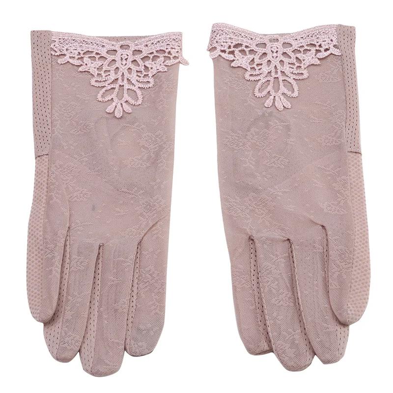 

Fashion Summer Lace Short Touch Screen Sunscreen Lady Gloves Breathbale Outdoor Riding Driving One Size