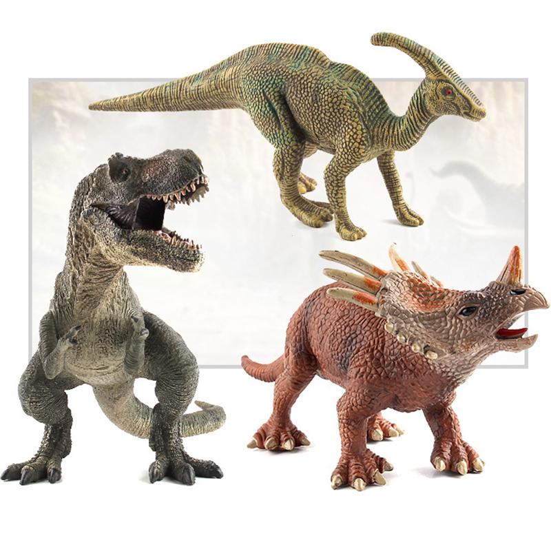Prehistoric Jurassic Dinosaurs World Tyrannosaurus Styracosaurus Animal Figurines Large Model Action Boys Kid Toys Gift Children
