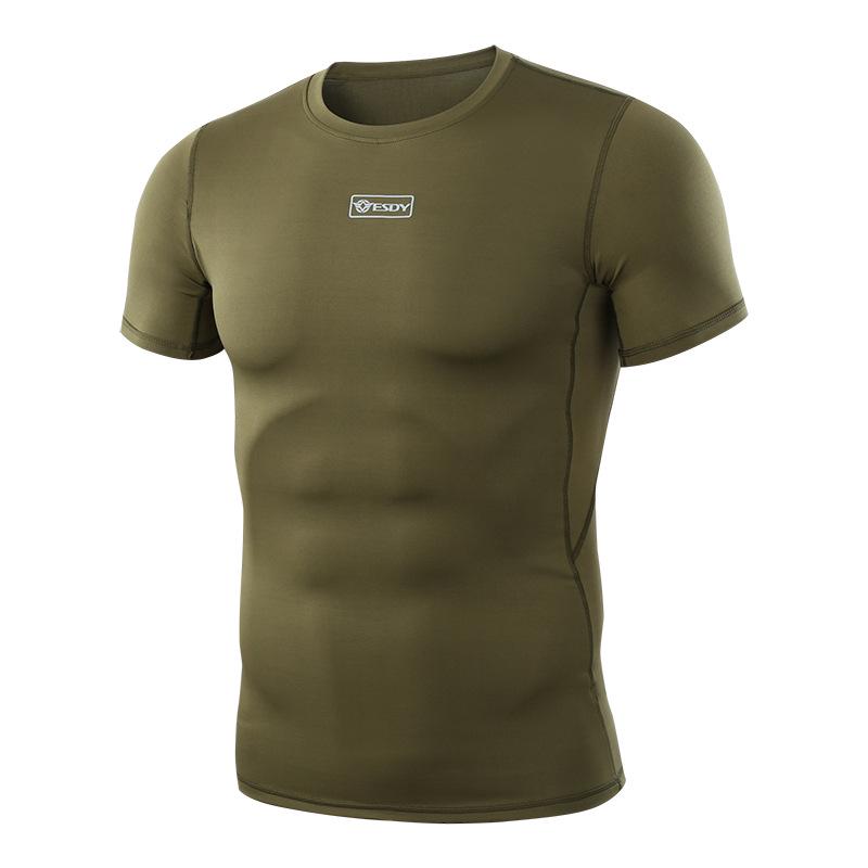 New summer python pattern camouflage quick-drying T-shirt, breathable quick-drying short sleeves, cycling suit and fishing suit. S зелёный