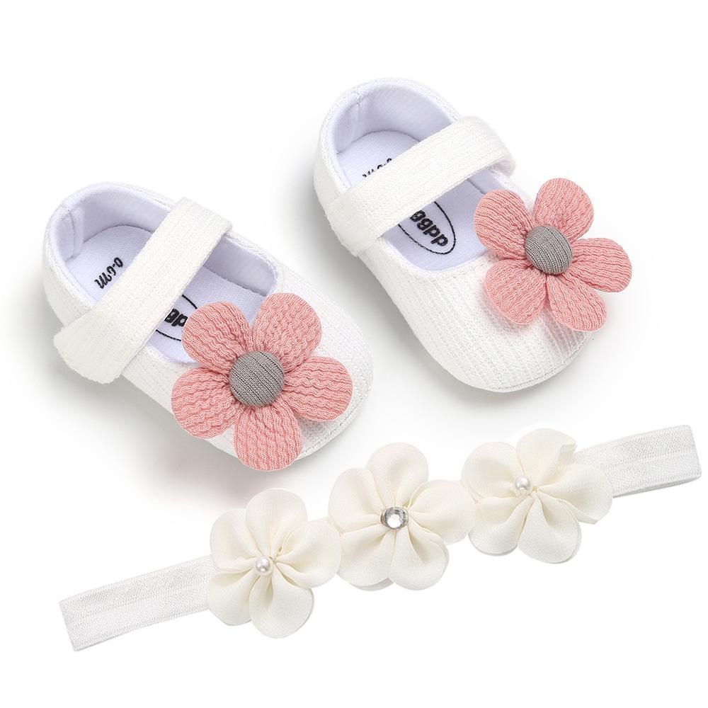 Soft Wool Princess Baby Girl Shoes with Small Flower, Ideal for 0-1 Year Olds