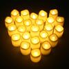 24Pcs Pack Flameless Votive Candles Flickering LED Candle Electric Battery Operated Tea Lights Warm White for Wedding Table Deco