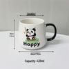 Cute Panda Ceramic Mug - Large Capacity for Home, Students, and Couples