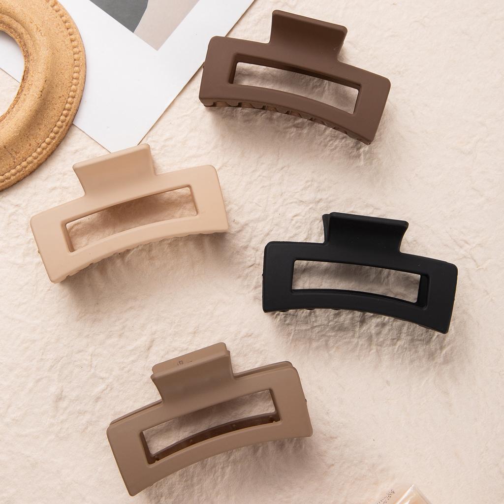 1-4PCS Classic Cream Grab Clip Female Frosted Clip Headdress Premium Feeling Large Shark Clip Hair Grip