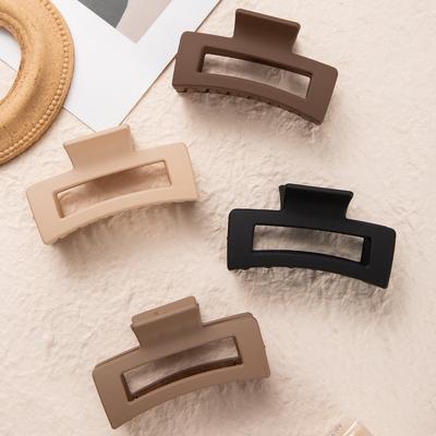 1-4 STÜCKE Klassischer Creme-Greifclip Damen Mattierter Clip Kopfschmuck Premium-Gefühl Großer Haiklammer Haargreifer