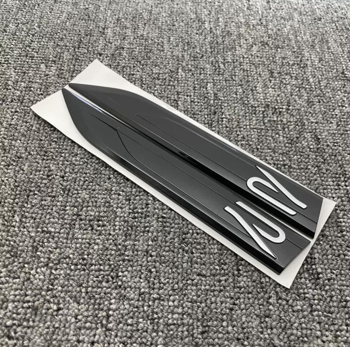 

1pair ABS New R-label Golf Tanyue Side Label CC Magotan Sagitar Modified Blade Leaf Plate Side Stickers 20cm X 2.9cm&1pair Rline