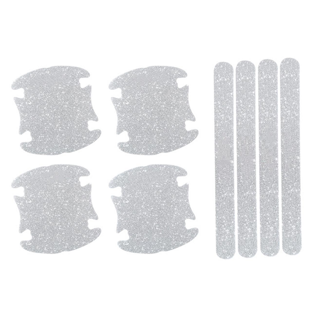 

Наклейка на ручку дверцы автомобиля Стразы Устойчивые к царапинам наклейки Светоотражающие наклейки с блеском Защитная пленка для лакокрасочной поверхности