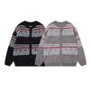 American Vintage Ethnic Jacquard Cardigan Sweater Men Women Fall Winter CleanFit Loose Couple Knit Outerwear