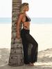 Sexy Mesh See Through Beach Skirt Cover Up and Bikini Top Set Two Piece Swimsuit Womens Summer Vacation Swimwear K168