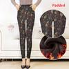Middle-aged and Elderly Mom Pants Winter Padded Elastic Waist Female Bottoming Large Size High Waist Warm Long Pants