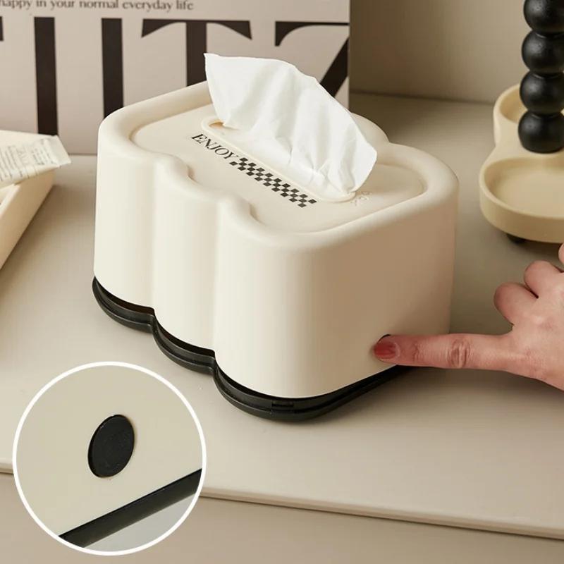 Wall-Mounted Tissue Box for Home Use Living Room & Bathroom French Style Cloud Paper Towel Dispenser Tissue Holder Storage Boxes