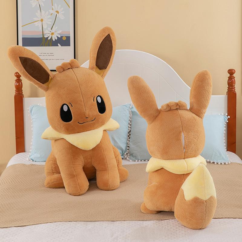 New Eevee Plush Toy Elf Pokemon Anime Cartoon Doll Pok É Mon Doll Boy and Girl Sleep Pillow Birthday Gifts
