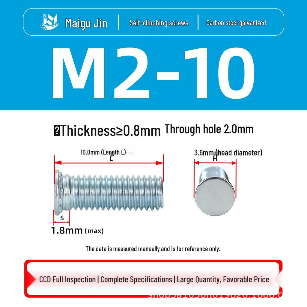 Flat Head Carbon Steel Galvanized Rivet Nuts FH-M2 to M10 - Free Shipping