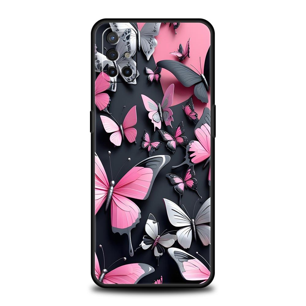 Phone Case For Oneplus 13R 13 12 10T 11 R10 Nord N100 N200 N10 9 9R CE 2 3 Z Pro Lite 5G Soft TPU Cover Butterfly Design Fundas