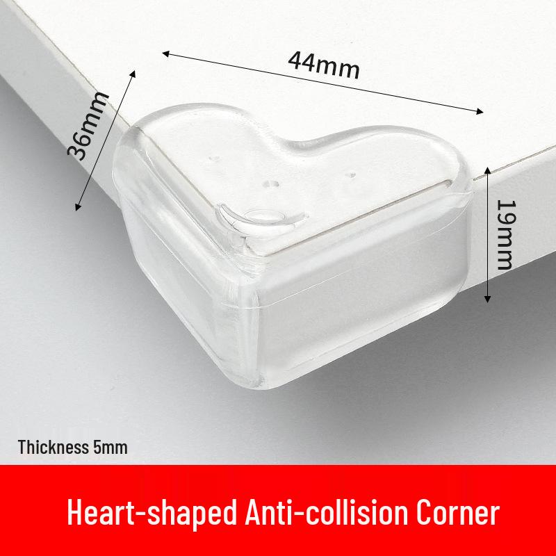 L-Shaped Transparent Baby Safety Corner Guards for Tables and Cabinets
