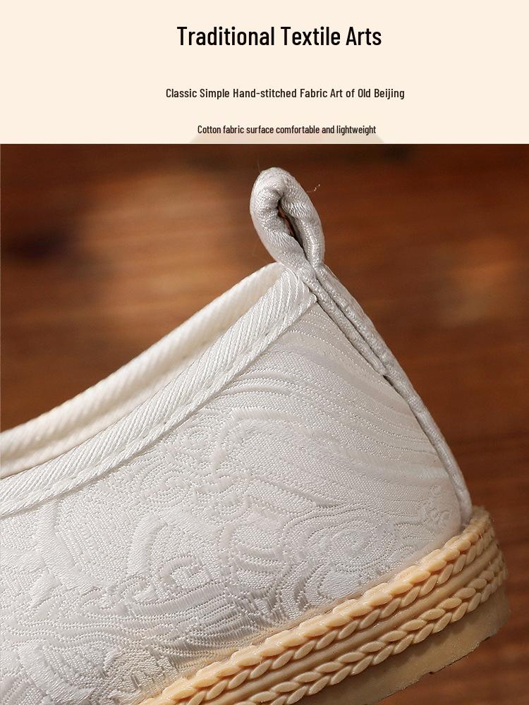 Boys' Hanfu Shoes: Kids' Embroidered Ancient Style Cloth Shoes for Spring, Summer, Autumn