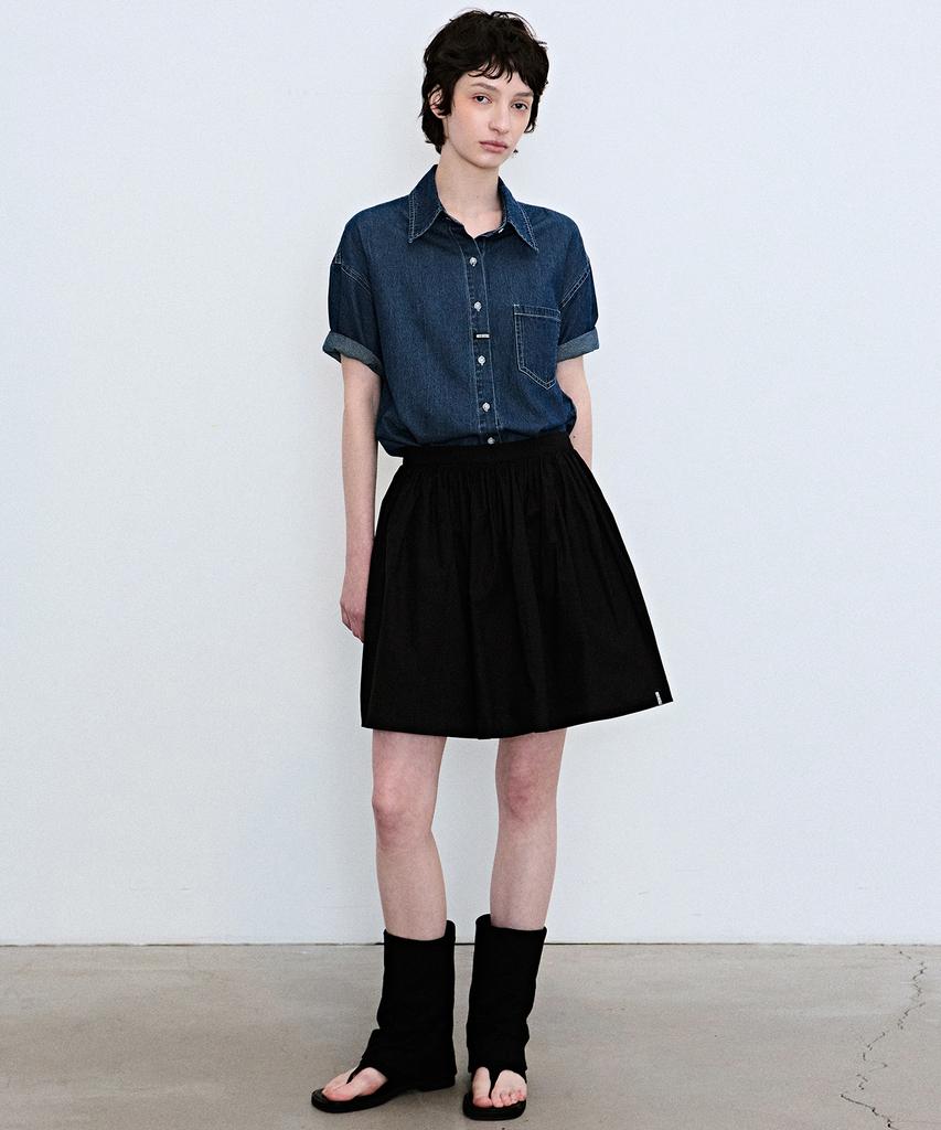Nigaennikol Minimal Classic Half Denim Shirts_2 Color