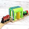 Building Blocks Connection Wooden Train Tracks Railway Toys  Children Birthday Gifts