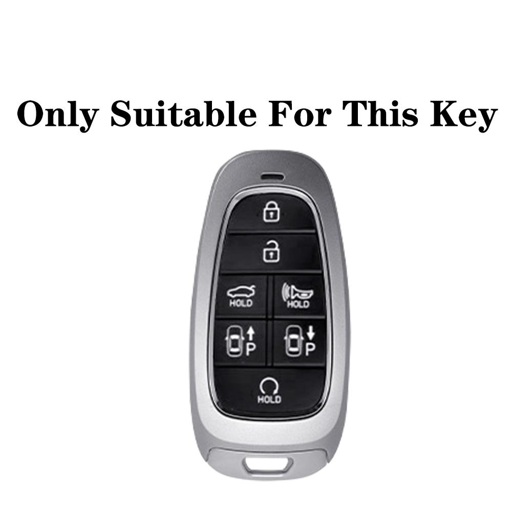 7 Buttons Silicone Car Key Cover For Hyundai Santa Fe Tucson Nexo Nx4 Atos Solaris Prime Auto Shell Fob Case Keyshell
