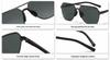 Fashion 2026 Square Frame Polarized Sunglasses for Men - Double Bridge, UV Protection, Ideal for Outdoor Driving