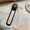 Non-scratch Book Marker Cat Paw Bookmark, 3D Printed One-Piece Mold, Elastic Stable Smooth Edge Bookmark Hold Hollow Clip for Reading Accessory