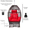 Polyester Foldable Egg Chair/Swing Chair for Adults// 200Kgs Weight Capacity-Brown