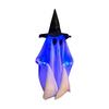 Halloween Gehender Geist Dekoration mit Sound, Hexe Hut Animiertes Requisit, Leuchtend Sprechende Spukhaus Deko für Party