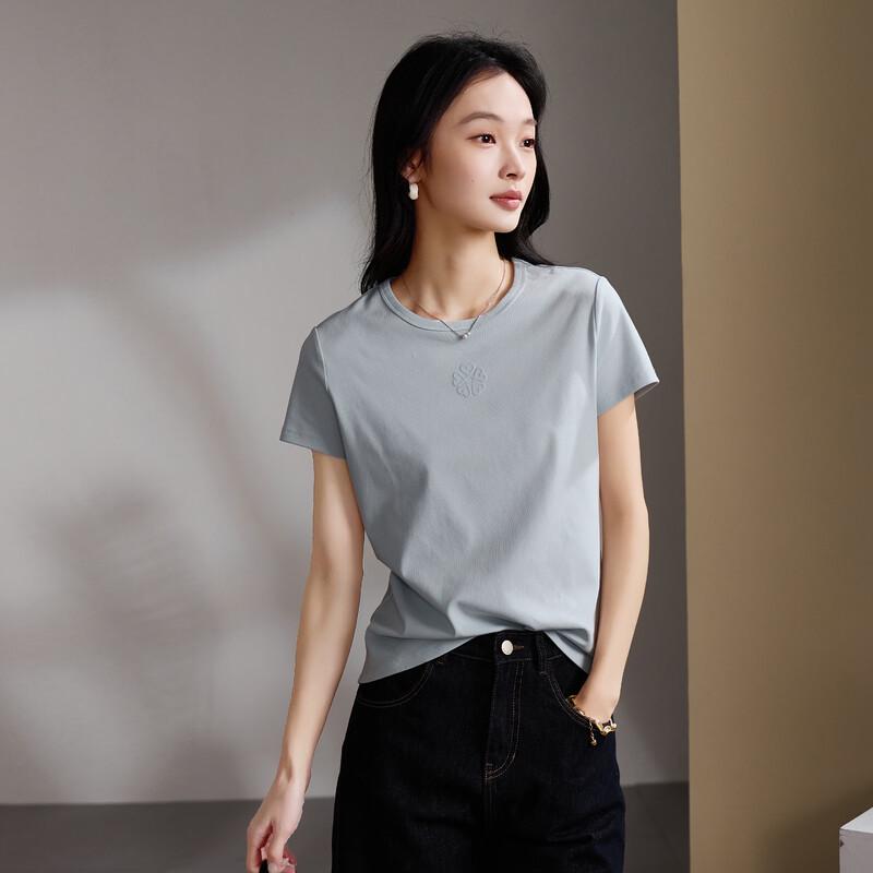 SOFSIL 2026 Summer Plain Short Sleeve T-Shirt for Women