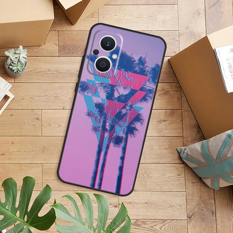 Vaporwave Art Case For OPPO Reno 14F 13F 12F 10 11 12 13 14 Pro 8T 7 8 Lite OPPO Find X8 X6 X5 X9 Pro Cover