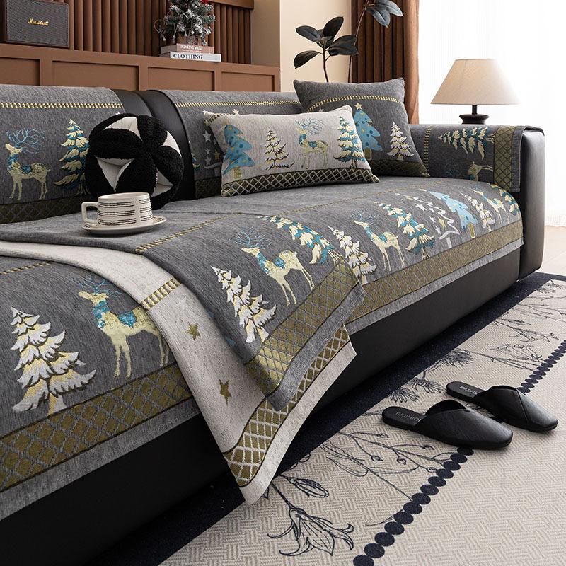Premium Sofa Cushion  New Four-Season Universal Straight Row Special-Shaped Seat Cushion Fixed Non-Slip Sofa Cover Cloth Towel