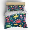 Octopus Crab Cartoon Sea Creatures Bedding Set for Kids Luxury Gift 3pcs Digital Print Comforter Set Soft Comfortable Breathable
