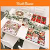Creative Christmas Table Mats Featuring Colorful Knitted Fabric Designs For Festive Dining