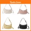 Color Solid Simple Lychee Texture Women Casual Shoulder Bag For Use Daily