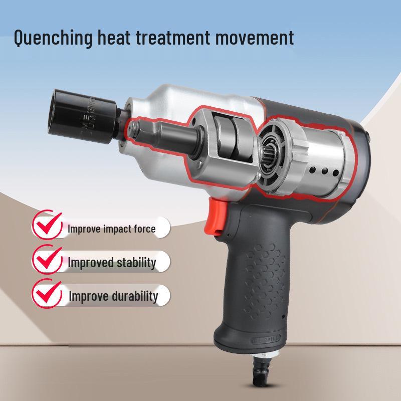Gaobao Industrial-Grade Pneumatic Wrench, Large Torque 1/2-Inch Square Drive for Auto Repair