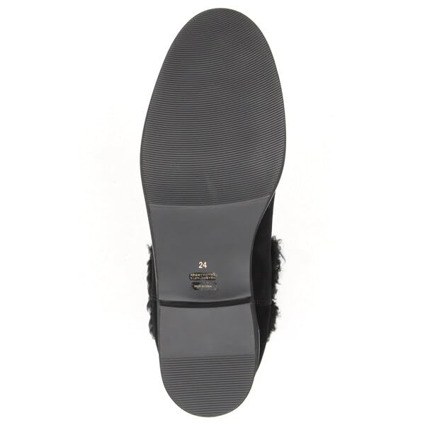 JILL STUART SHOE Fashion Boots, Side Gore Boa Short Boots 6592, Oak Suede