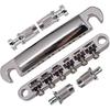 Baosity Zinc Alloy Roller Saddle Bridge Tailpiece for 12 LP EPI Electric Guitar Parts, Silver