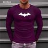 Bat Graphic 3D Printed Men's T-shirts Long Sleeve Street Style Hip Hop T-shirts Plus Size Loose Casual Sporty Tops Clothing