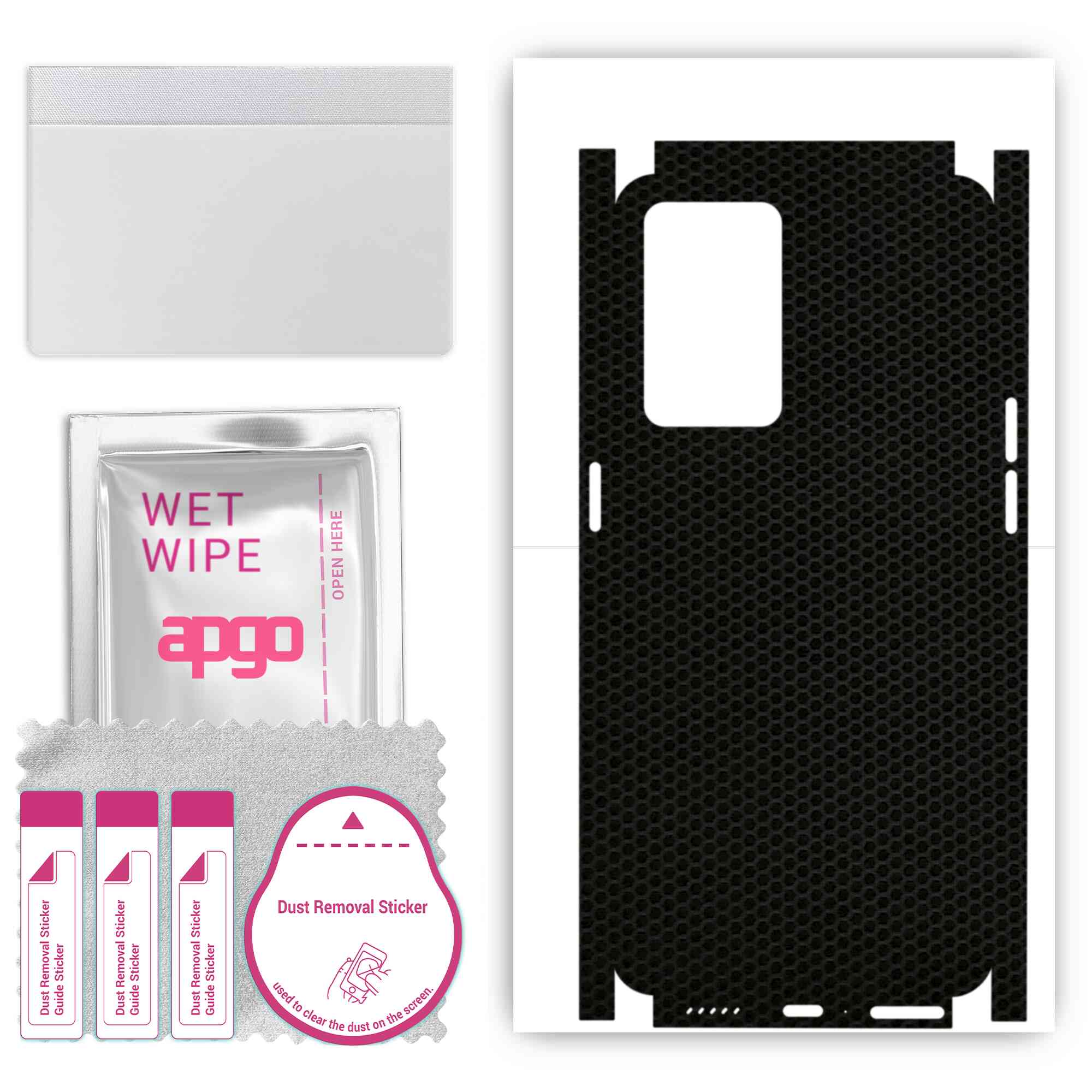 

apgo Protective Skin Sticker for the back+sides compatible with Oppo Reno7 PRO, Full Wrap Film, Foil, Vinyl - Pattern Matrix