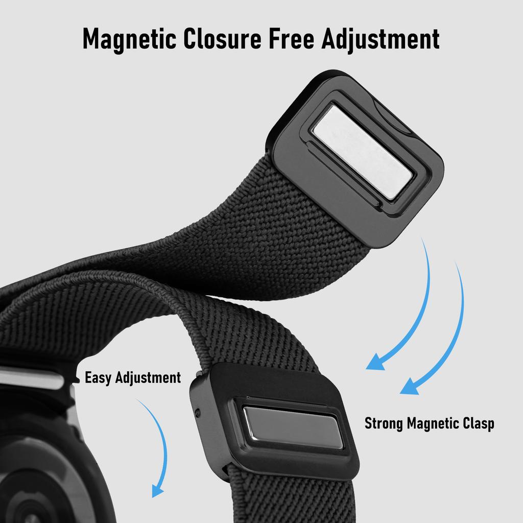 Magnetic Nylon loop Band For Samsung Galaxy Watch 7 6 4 classic No Gaps bracelet Galaxy watch 6 4 5 pro 44mm 47 40mm 20mm straps