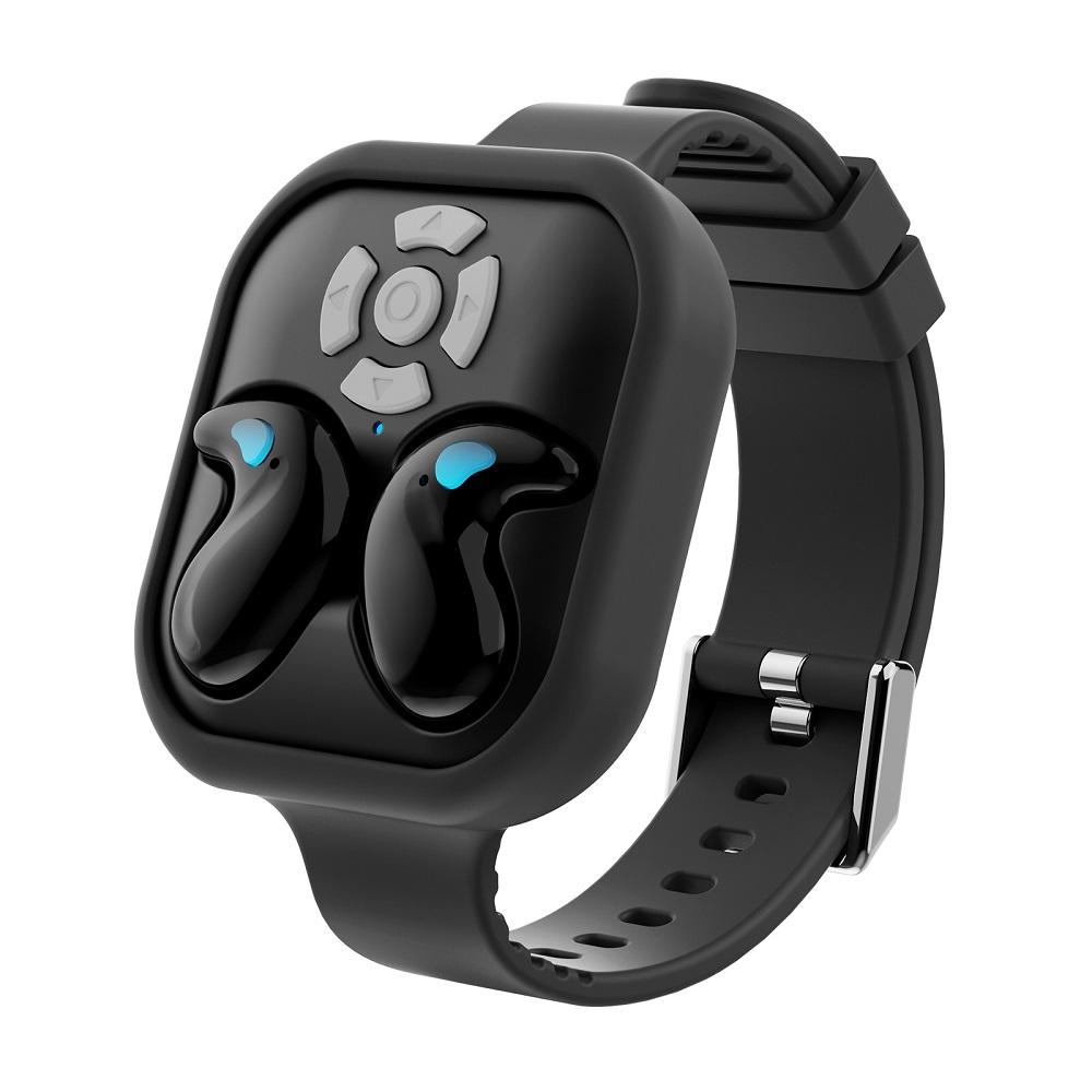 

Headphones Waterproof Earphone Bluetooth 5.4 Mini Sleep Headset With Watch Strap Like Page-Turning Po-Taking Remote Control