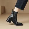Fashion New Autumn Winter Women Boots Fashion Square Toe Chelsea Boots for Women Short Boots Shoes Chunky Heel Botines Mujer High Heels